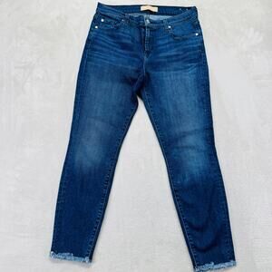 7‎ For All Mankind Jeans Womens 30 Med Wash Blue Denim The Ankle Skinny Luxe VTG